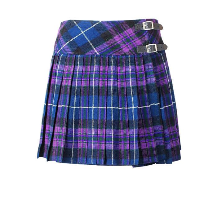 Ladies full Round Pleated Tartan Mini Skirt