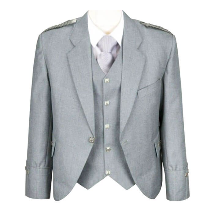 Light Grey Argyle Jacket & Vest
