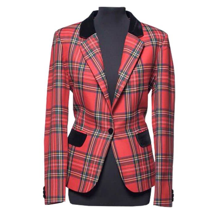 Royal Stewart Tartan Blazer for Ladies