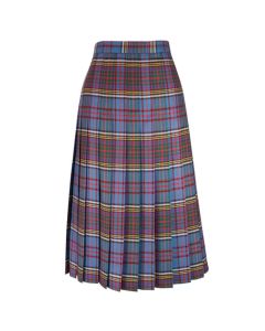 Ladies Tartan All-Round Pleated Skirt Ankle Length