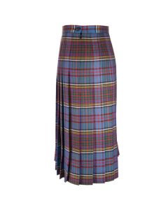 Ladies Tartan All-Round Pleated Skirt Ankle Length