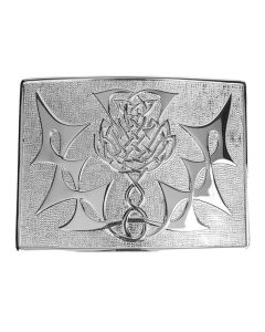Thistle Chromed Kilt Belt Buckle
